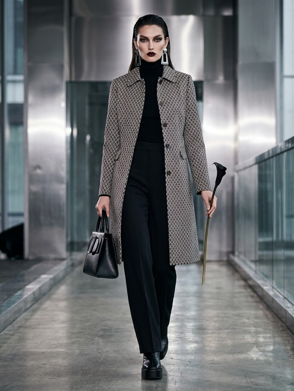 Tahari Brown and White Pixel-Check Jacket - Picture 6 of 6